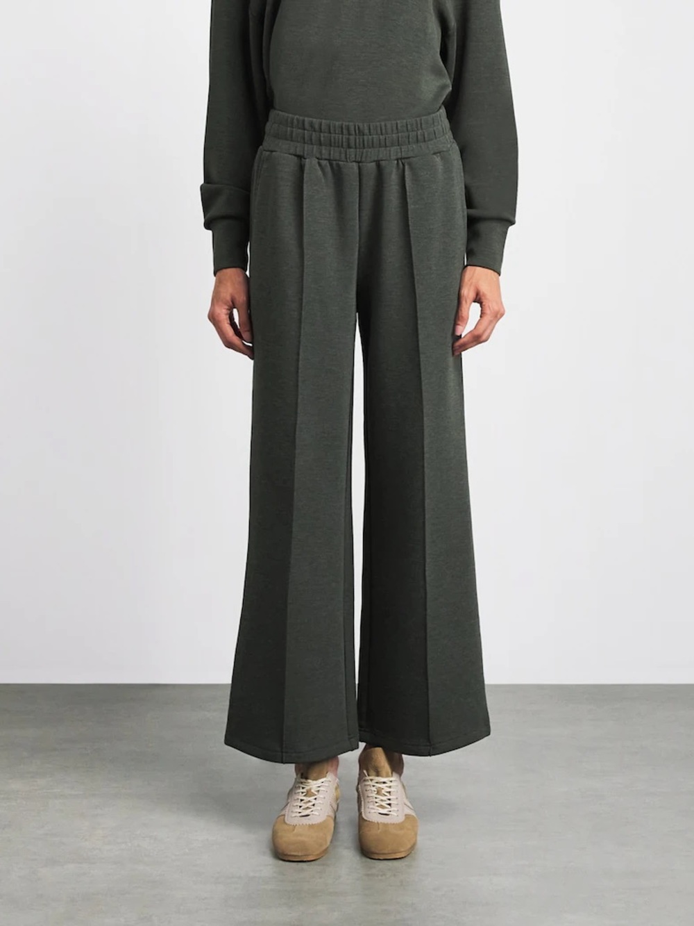 Varley The Wide Leg Pant 28” Olive Marl Size Small